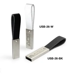 USB Flash Drives with Leather Strap